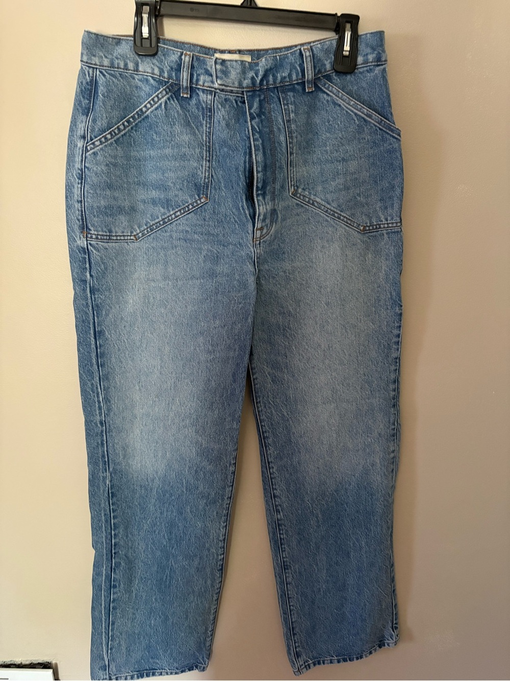 Triarchy Ms. Keaton Farmstand Baggy Jeans Blue Recycled & Organic Cotton Sz 32
